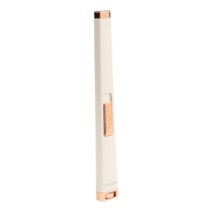 colibri cigar lighters aura flat flame white/rose gold lighter
