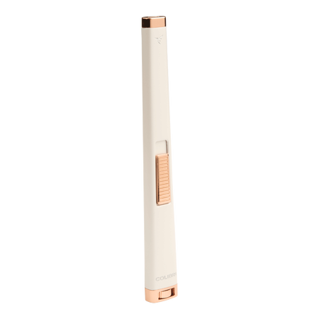 colibri cigar lighters aura flat flame white/rose gold lighter