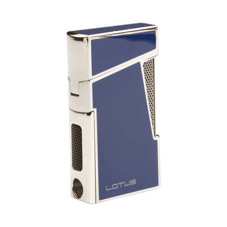 lotus cigar lighters blue & chrome apollo