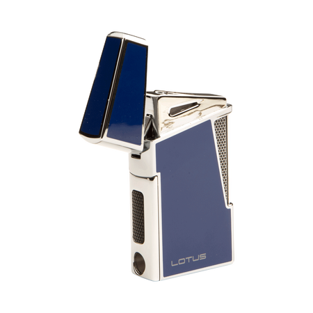lotus cigar lighters blue & chrome apollo