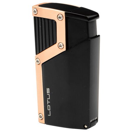 lotus cigar lighters black matte & copper czar