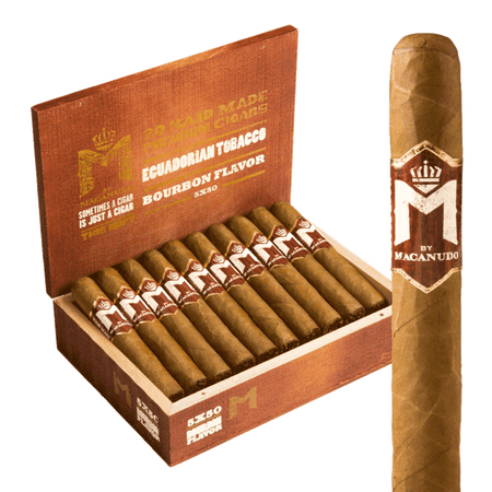m by macanudo bourbon robusto / 5 x 50