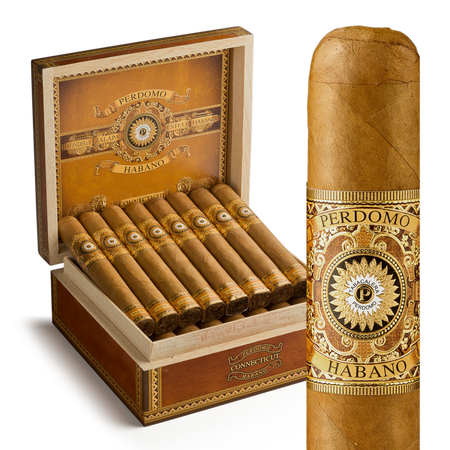 perdomo habano bourbon barrel aged connecticut churchill / 7 x 54